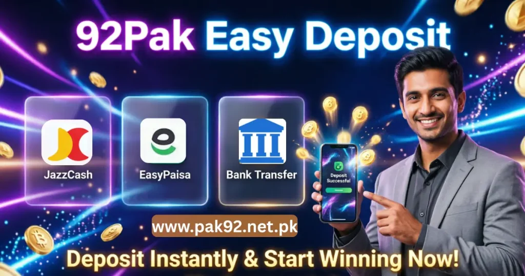 Deposit on 92Pak Game